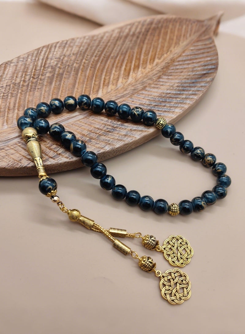 عام 33 خرزات صلاة زجاجية/ تسبيح/ 10 مم - Image 1